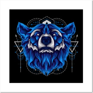 bear head Posters and Art